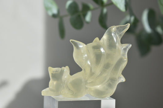 Citrine Fox Carving