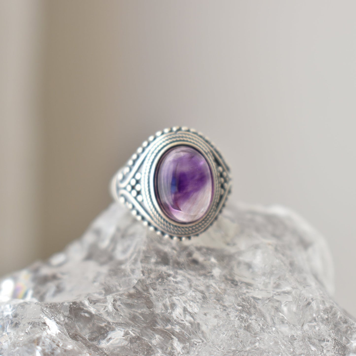 Super Seven Sterling Sliver Ring Adjustable