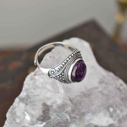 Super Seven Sterling Sliver Ring Adjustable