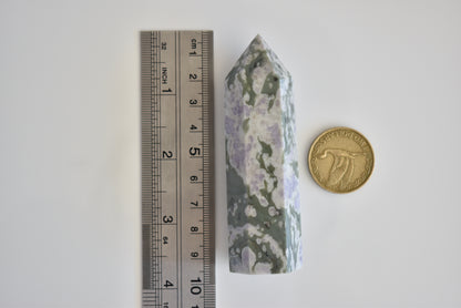 Purple Green Sodalite Point 110g