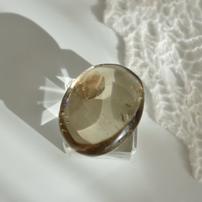 Smoky Quartz Palm Stone (dendritic)#3