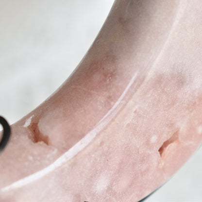 Pink Amethyst Moon on Stand #2