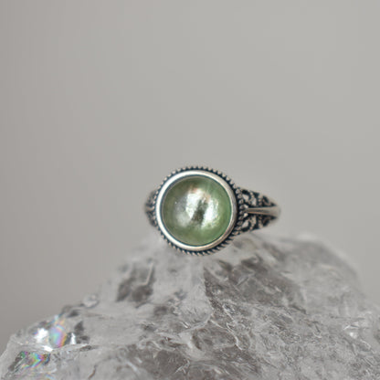 Green Lepidolite Sterling Sliver Ring