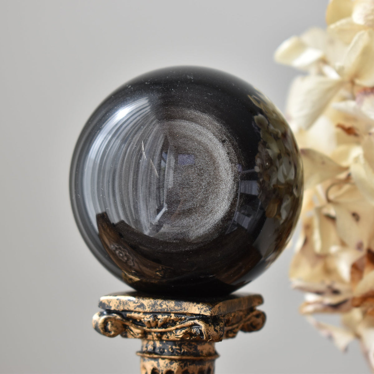 Silver Sheen Obsidian Sphere #1
