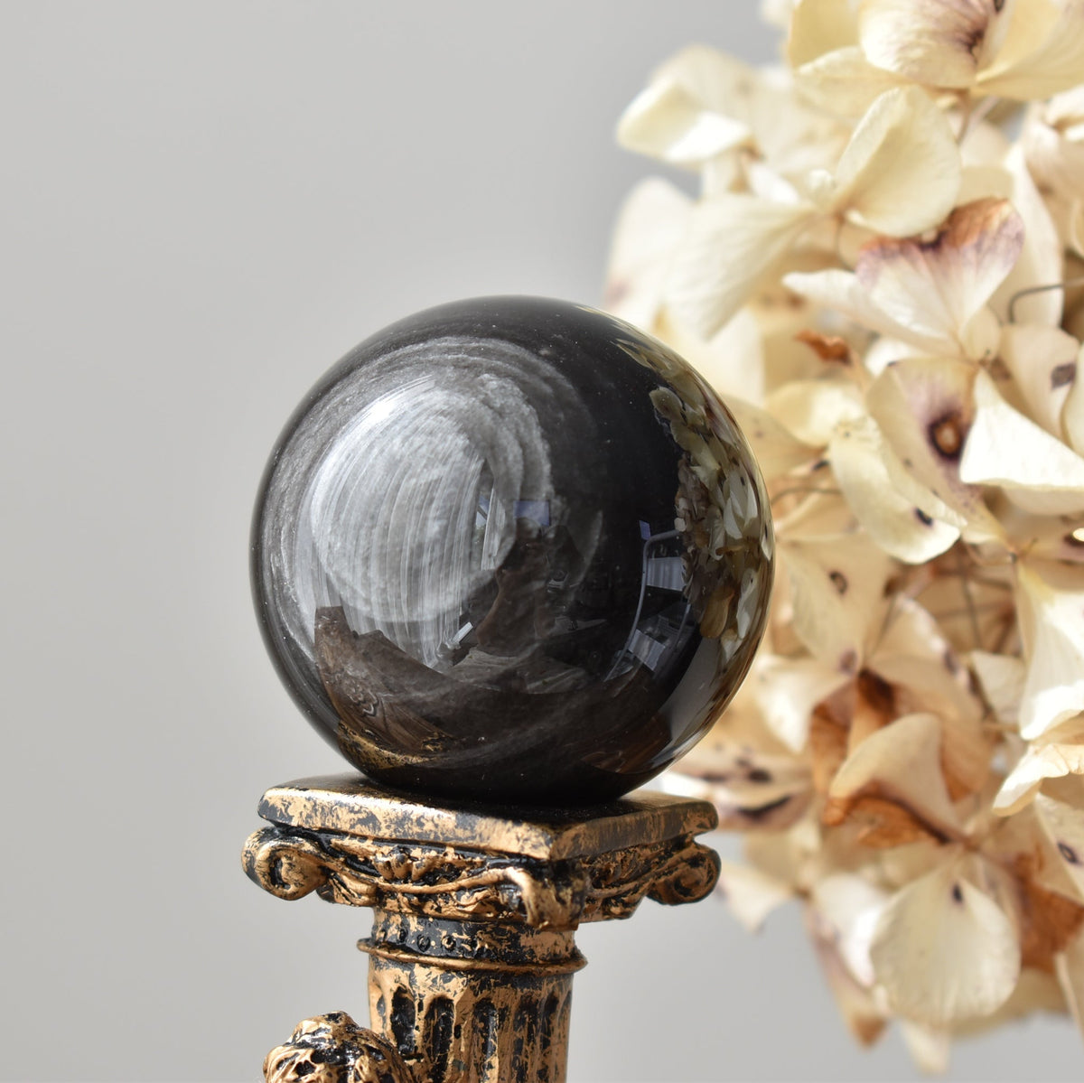 Silver Sheen Obsidian Sphere #2