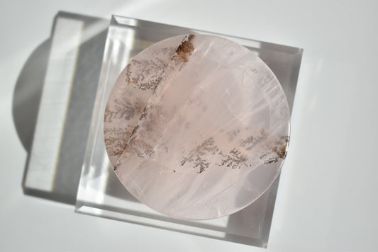 AAA+ Grade Dendritic Rose Quartz Crystal Round (Rare) #1