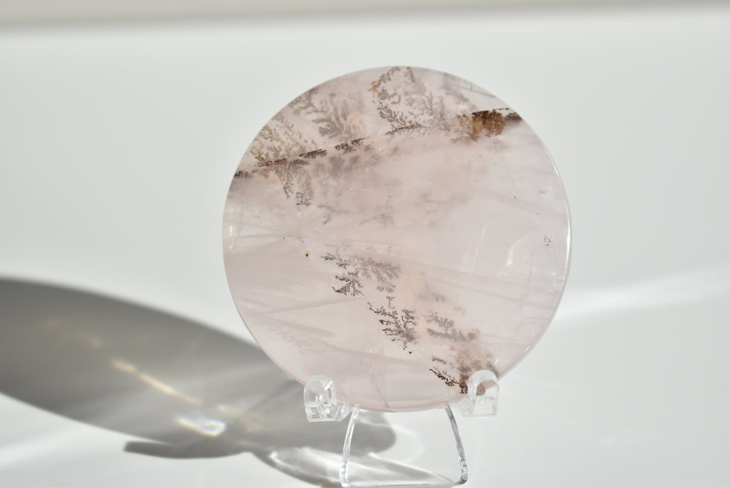 AAA+ Grade Dendritic Rose Quartz Crystal Round (Rare) #1