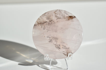 AAA+ Grade Dendritic Rose Quartz Crystal Round (Rare) #1