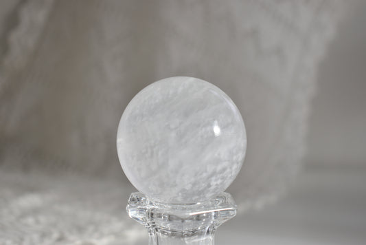 White Cloud Fluorite Sphere #3
