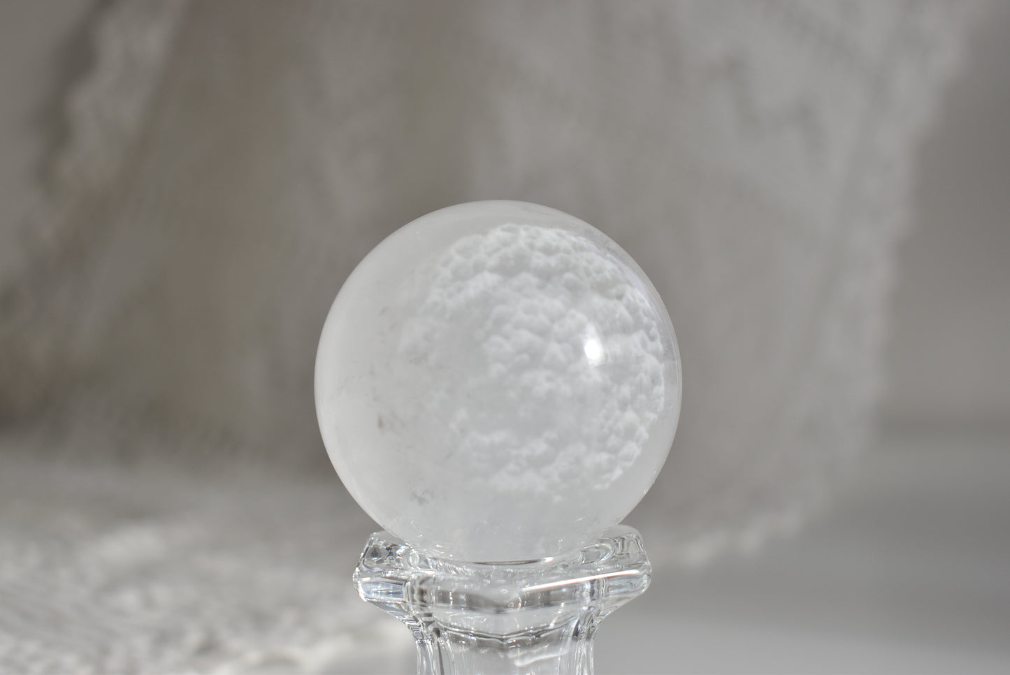 White Cloud Fluorite Sphere #2