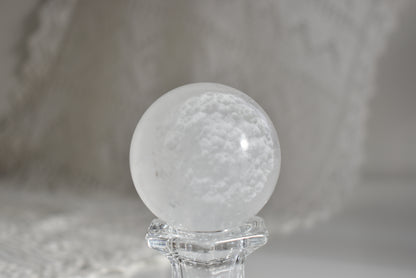 White Cloud Fluorite Sphere #2