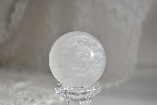 White Cloud Fluorite Sphere #2