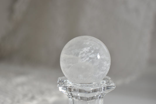White Cloud Fluorite Sphere #1