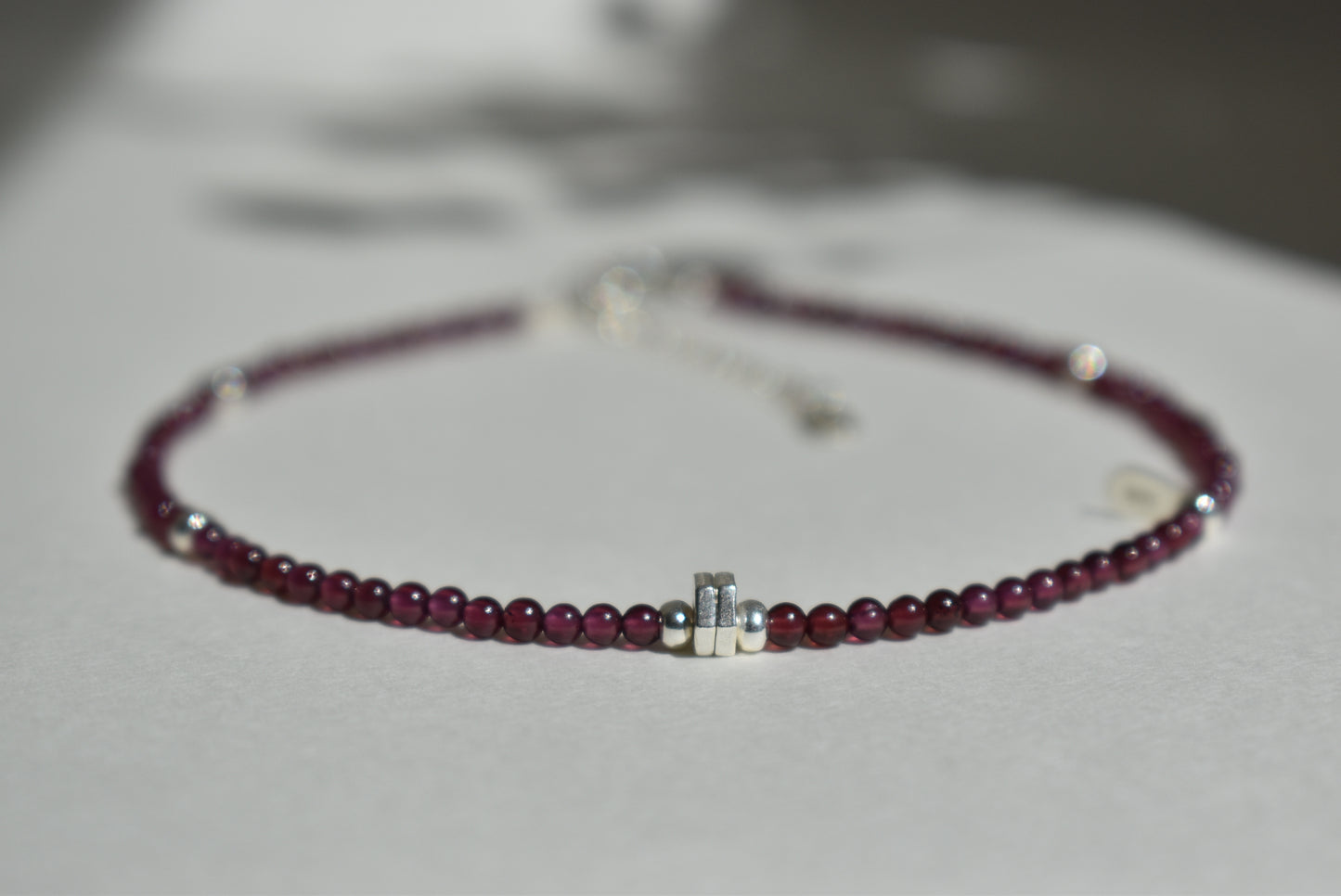 Delicate Vintage Garnet Anklet