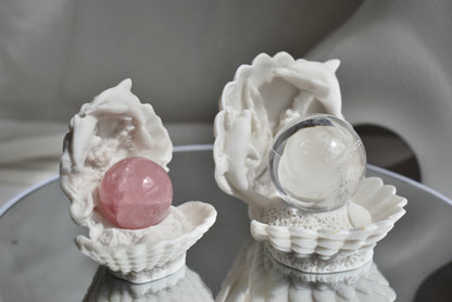 Resin Sea Shell Crystal Sphere Holder