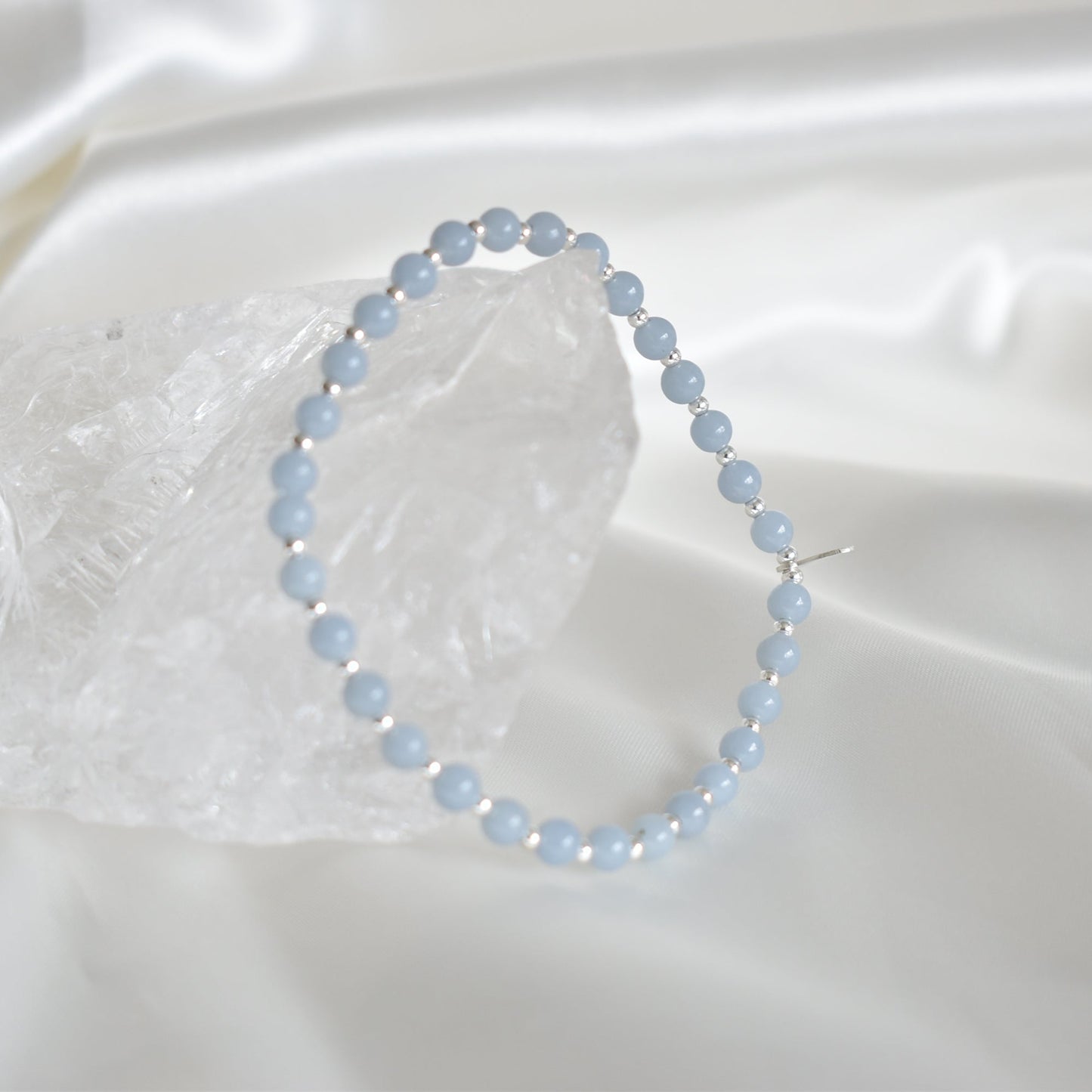 Angelite 4mm Bracelet