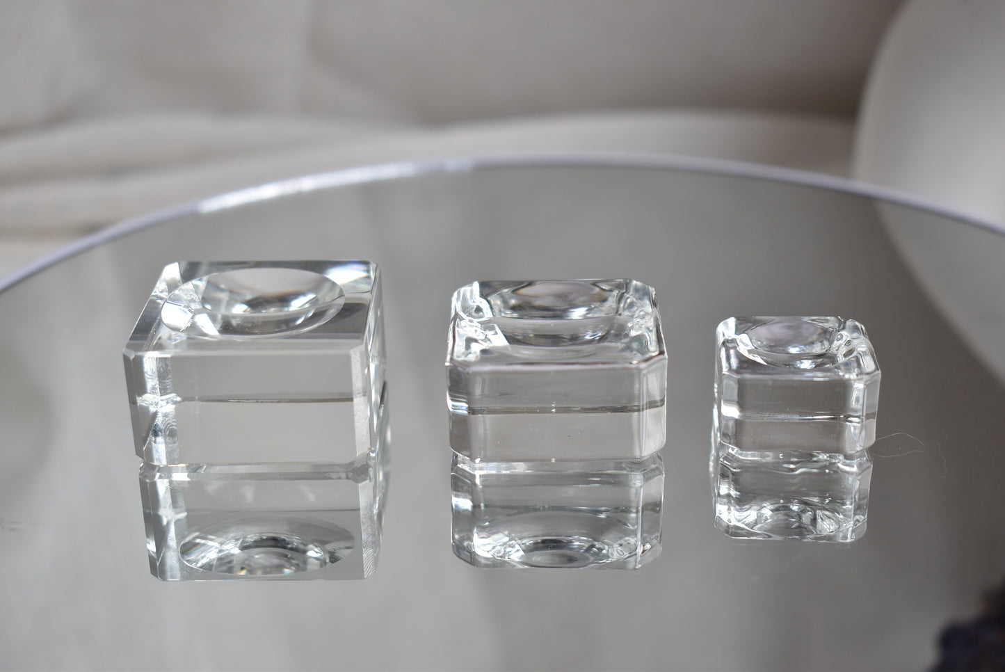 Glass Cube Sphere Holder (3 Sizes)