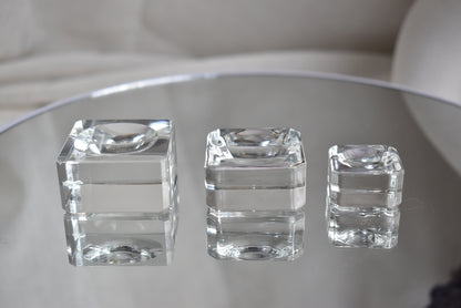 Glass Cube Sphere Holder (3 Sizes)