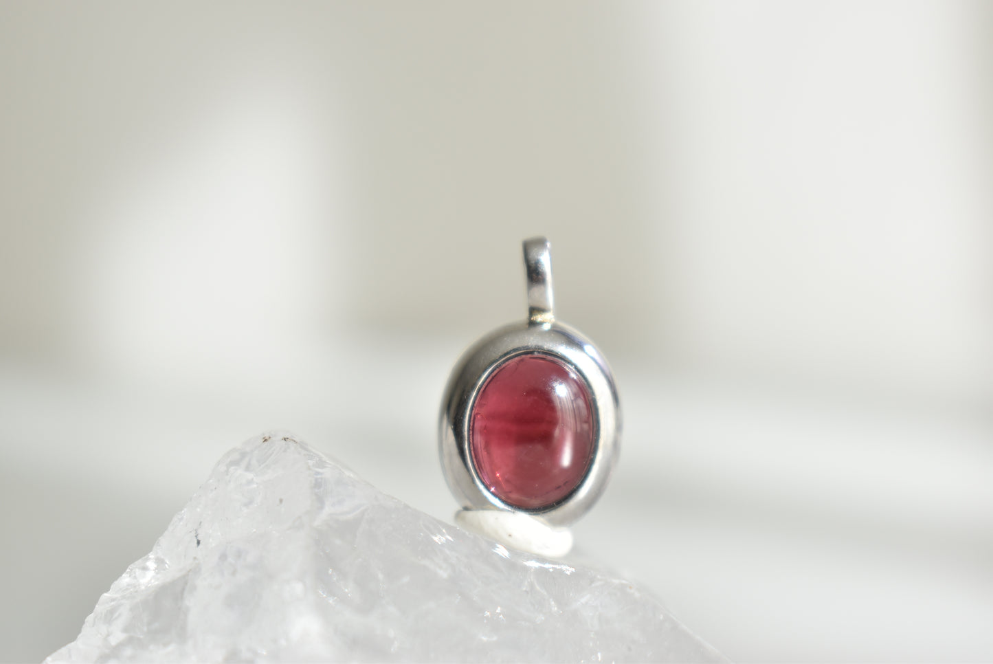 Garnet Sterling Sliver Pendent