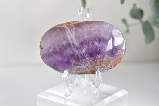 Large Mexican amethyst crazy lace agate Palmstone