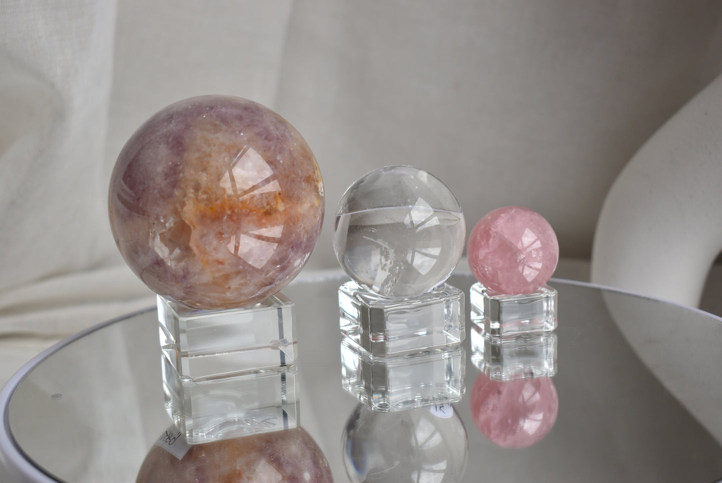 Glass Cube Sphere Holder (3 Sizes)