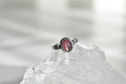 Pink Lepidolite Sterling Sliver Ring