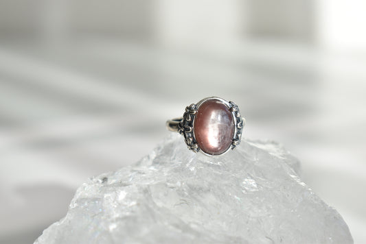Pink Lepidolite Sterling Sliver Ring