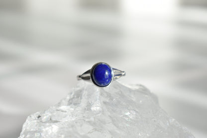 Lapis Lazuli Sterling Silver Ring Adjustable