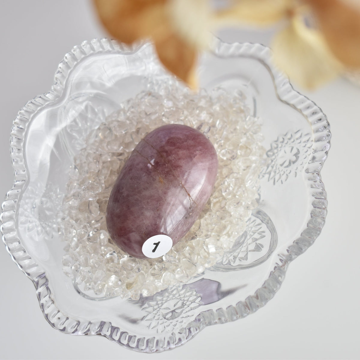 Lavender Rose Quartz Palmstone #1