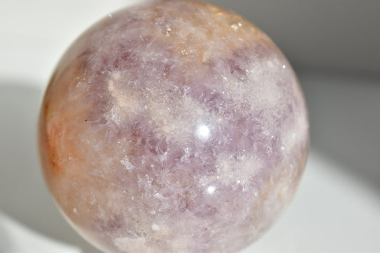 Pink Amethyst Flower Agate Sphere Druzy