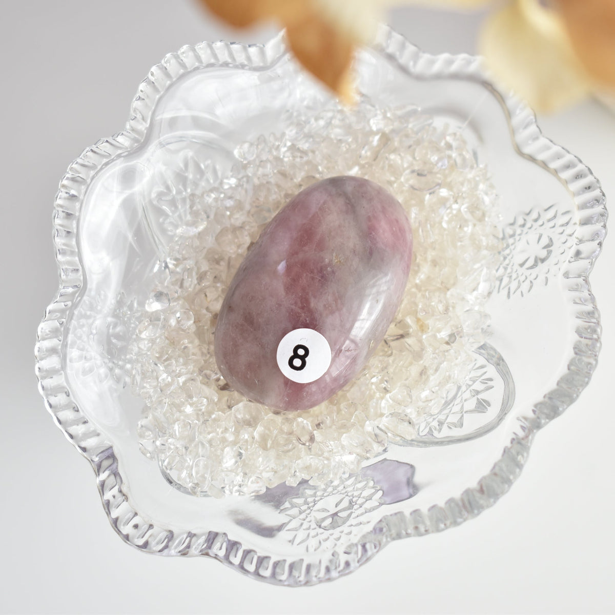 Lavender Rose Quartz Palmstone #8