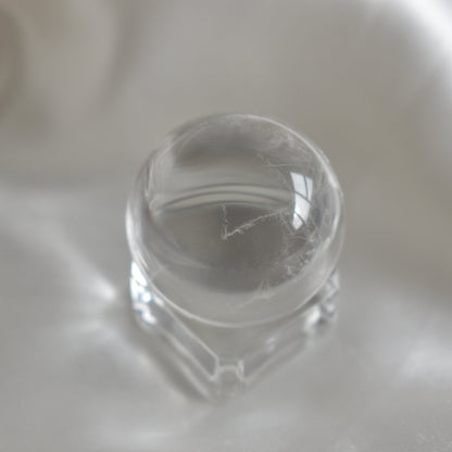 Rare Blue Angel Feather Phantom Clear Quartz Sphere (Vidoe)