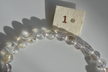 7mm Dendritic Clear Quartz Bracelet #1