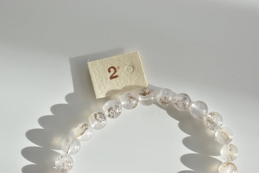 7mm Dendritic Clear Quartz Bracelet #2