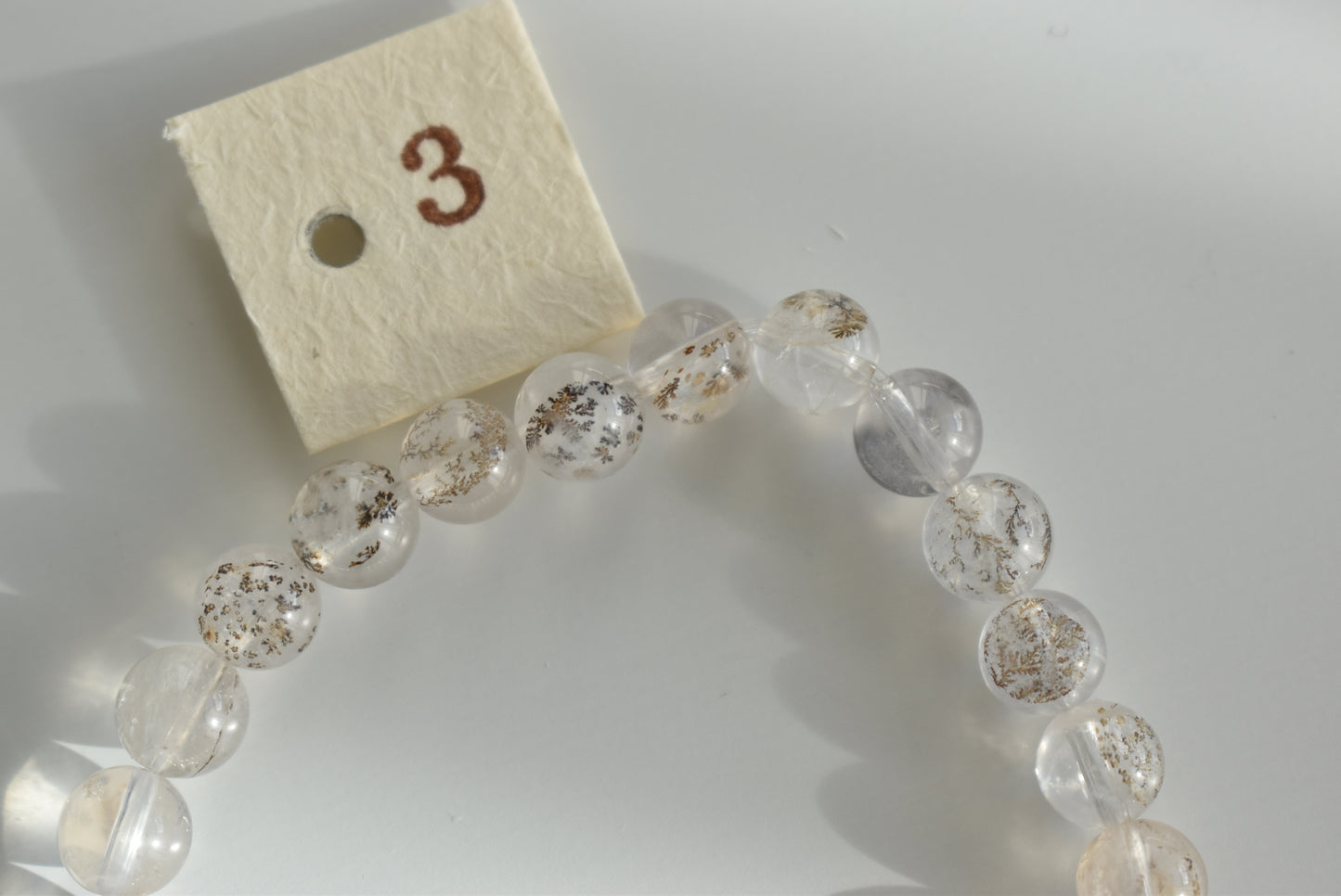 7mm Dendritic Clear Quartz Bracelet #3