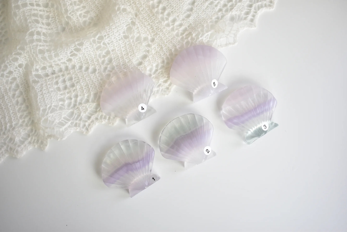 Lavender Fluorite Sea Shell #2