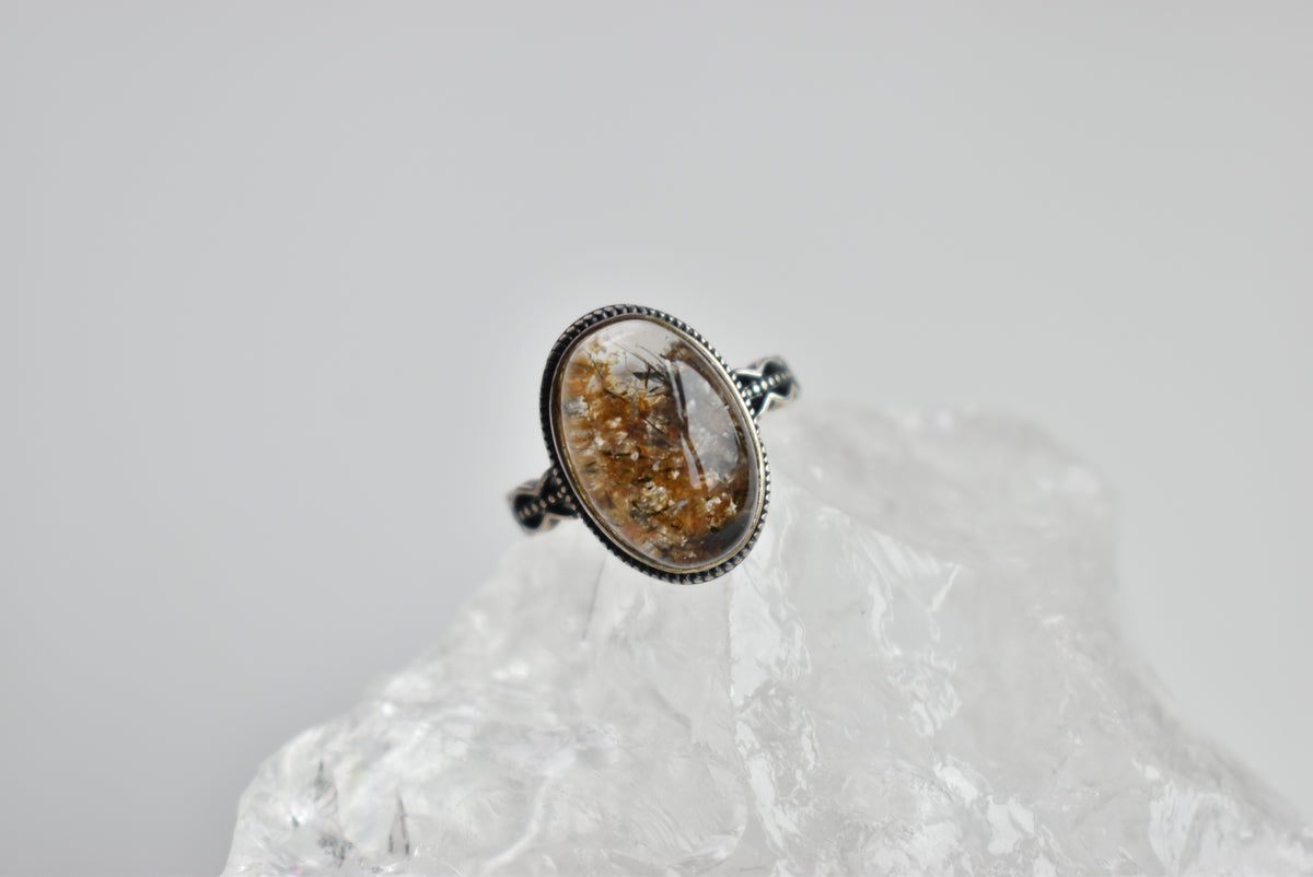 Lodolite Sterling Silver Ring Adjustable