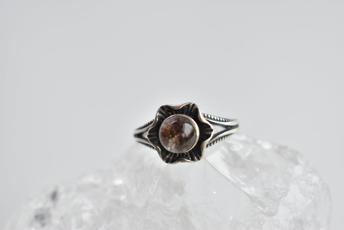 Lodolite Sterling Silver Ring Adjustable