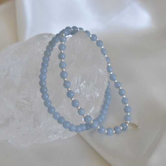 Angelite 4mm Bracelet