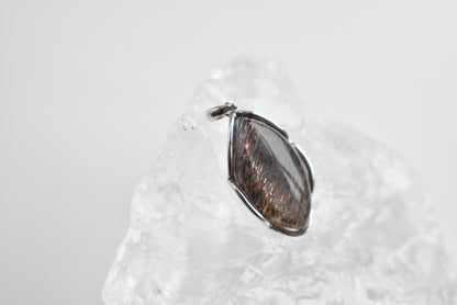 Black Sunstone Sterling Sliver Pendant