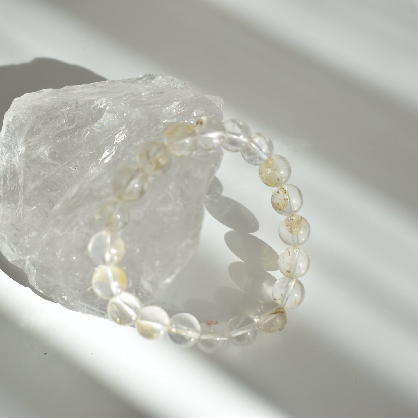 Dendritic Clear Quartz Bracelet 9mm