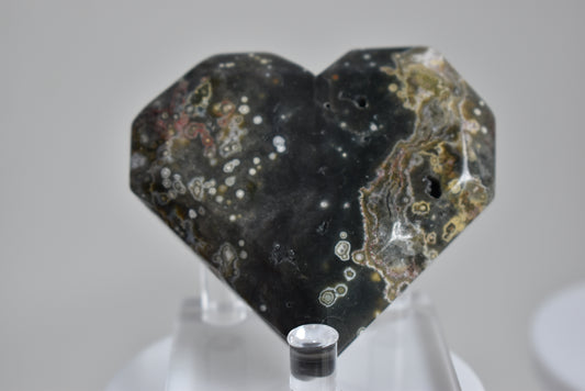 Orbicular Ocean Jasper Heart #1