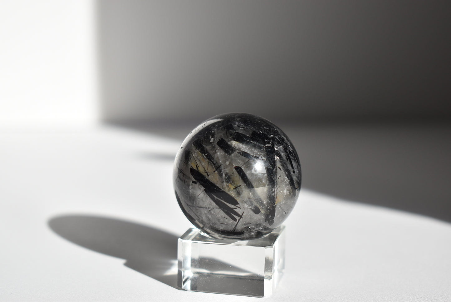 Black Tourmaline Quartz Sphere #1