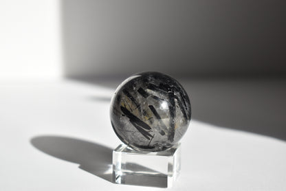 Black Tourmaline Quartz Sphere #1