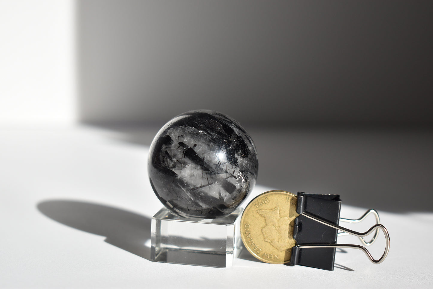 Black Tourmaline Quartz Sphere #1