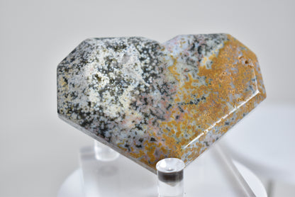 Orbicular Ocean Jasper Heart #2
