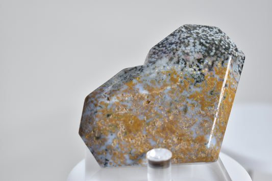 Orbicular Ocean Jasper Heart #2