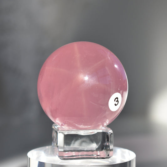 High Grade Asterism Rose Quartz Sphere #3