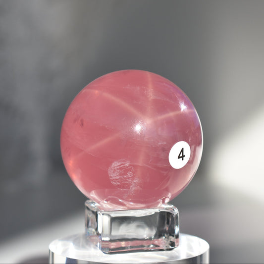 High Grade Asterism Rose Quartz Sphere #4