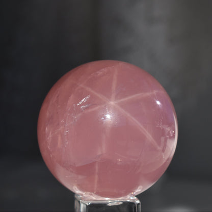 High Grade Asterism (star) Rose Quartz Sphere #6